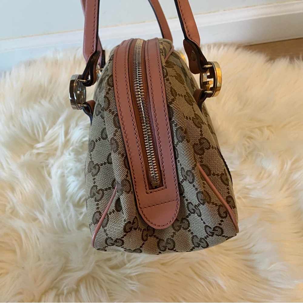 Gucci Brown GG Canvas Twins Shoulder Bag Beige/Pink - Picture 6 of 14